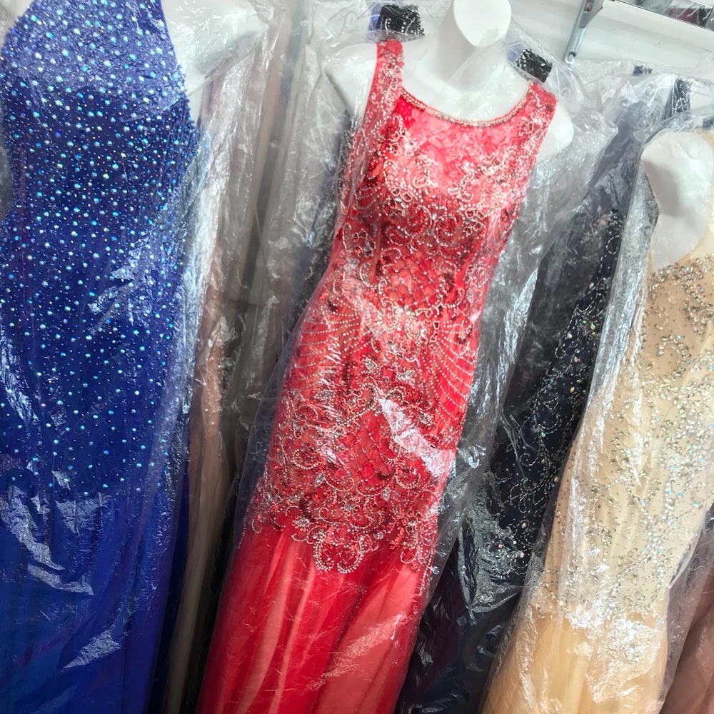 Cherry Red mermaid styled prom dress